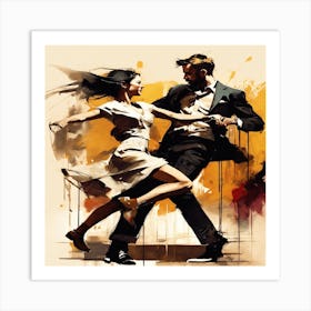 Tango Dancers Art Print