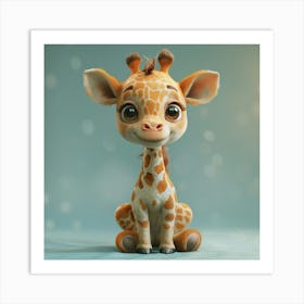 Cute Giraffe 34 Art Print