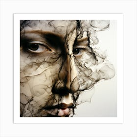 Smokey Face Art Print