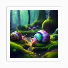 Alien Snails 10 Art Print