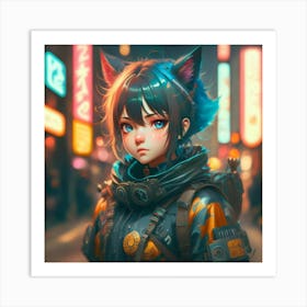 Anime Girl Art Print