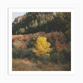 Yellow Forest Tree Art Print