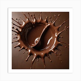 Chocolate Splash Background Top Camera View 4210600704 Art Print