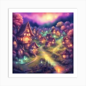 Fairytale Village Art Print