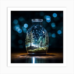 Moss In A Bottle Art Print