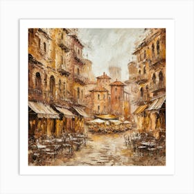 Italian Cafe Street 1 Art Print