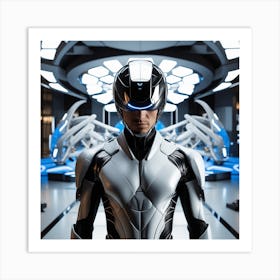 Futuristic Man In Futuristic Suit 22 Art Print