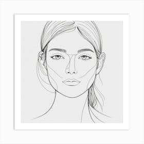 Face Drawing Art Print