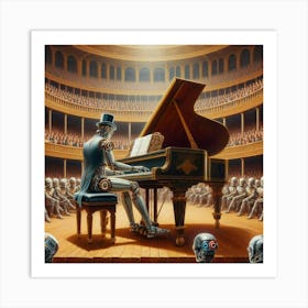 Robot Piano 1 Art Print