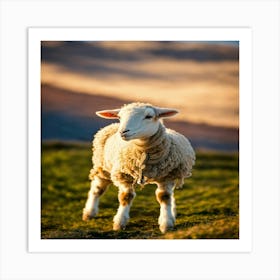 Sheep In A Field Art Print