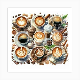 Coffee Mugs 4 Art Print