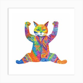 Yoga Cat Art Print