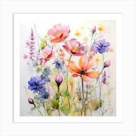 AI Ethereal Petal Dreams Art Print