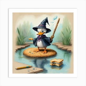 Duck In A Hat 17 Art Print