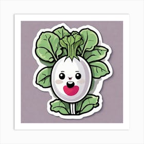 Turnip Sticker Art Print