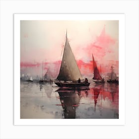 Mystic Waters: Chausheva's Sailboat Sonata Art Print