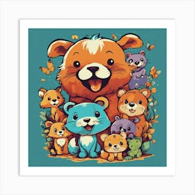 Playful Kids Animal Tshirt Design (8) 2024 05 02t202101 Art Print