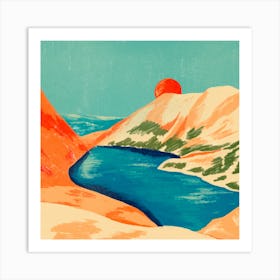 Landscape With A Lake Art Print