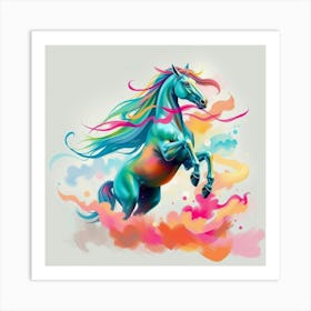 Colorful Horse 14 Art Print