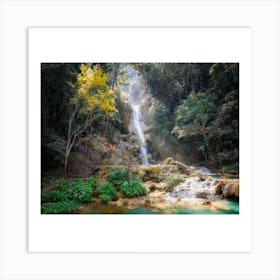 Waterfall In The Jungle Art Print