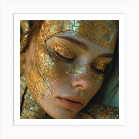 Gold Face Art Print