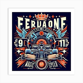 Ferrari 911 Magic Speed Art Print