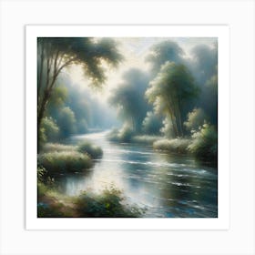 River In The Forest 1 Art Print