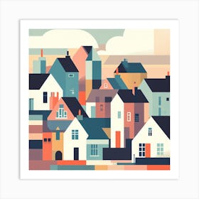 Houses In The City Art Print