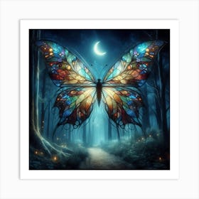 Butterfly In The Forest 39 Art Print