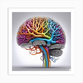 Rainbow Brain Art Print