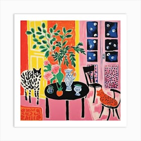 Cat In The Living Room 4 Art Print