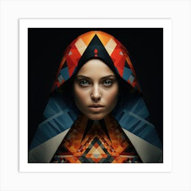 Geometric Argentinian Woman 04 Art Print