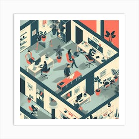 Office Interior 2 Art Print