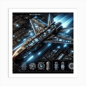 Futuristic Spaceship 25 Art Print