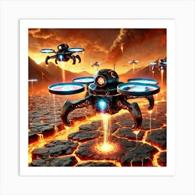 Magma Drones Art Print