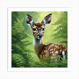 Fawn In The Forest Art Print