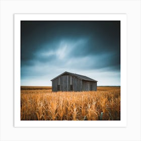 Barn In The Field Art Print