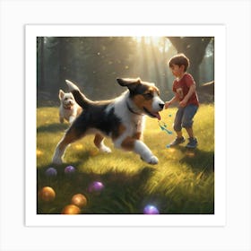 Easter Egg Hunt Art Print