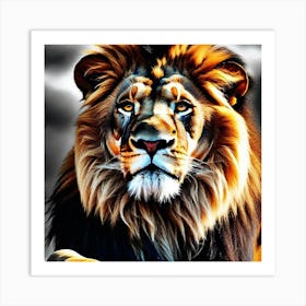 Lion art 23 Art Print