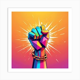 Rainbow Fist Art Print