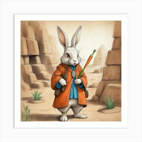 Rabbit In The Desert 2 Art Print