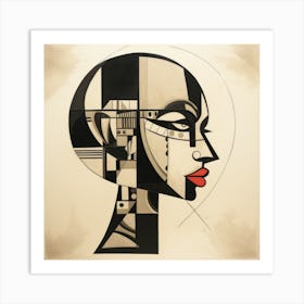 Cubism Tanzanian Woman 04 Art Print