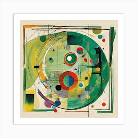 0 Painting With Green Center Wassily Kandinsky Squa Esrgan V1 X2plus2 Art Print