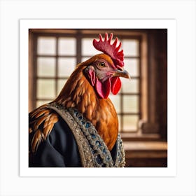 Silly Animals Series Rooster 1 Art Print