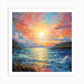 Monet's Palette: Caribbean Dreams Unveiled Art Print