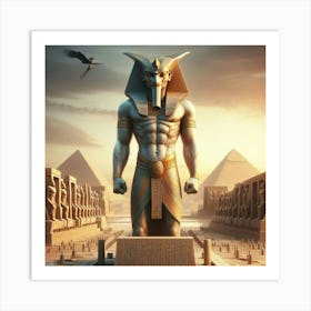 Horus Titan Statue Art Print