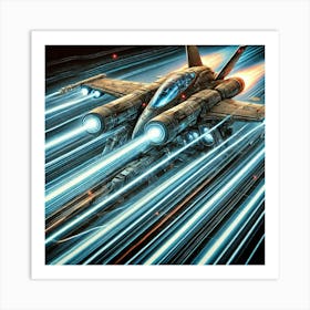 Nightstrike Stealth Fighter Precision Laser Weapons Iron Commonwealth Art Print