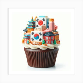 Seoul Cupcake Art Print