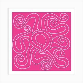 Pink Octopus Art Print