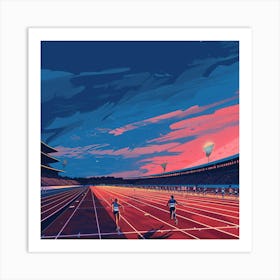 Olympic Stadium At Sunset Art Print